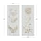 23" White Metal Farmhouse Floral Wall Décor Set
